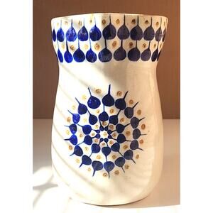 D. Casa Hand Painted Glazed Pottery Pitcher Mexico 6.75"H x 4.5"W Multicolor